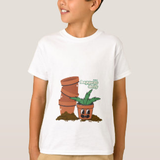 Happy Pot & Soil Garden Humor Dirt Happens Pun T-Shirt
