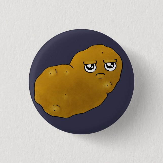 Happy Potato 3 Cm Round Badge (Front)
