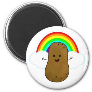 Happy Potato And A Rainbow Magnet