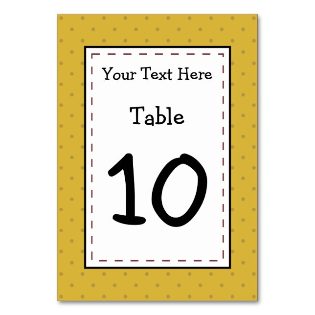 Happy Potato Party Time Table Number (Front)