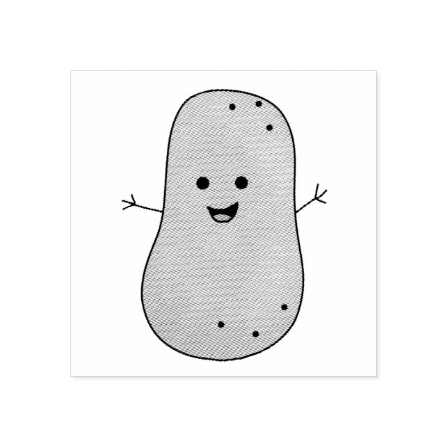 Happy Potato Rubber Stamp (Imprint)