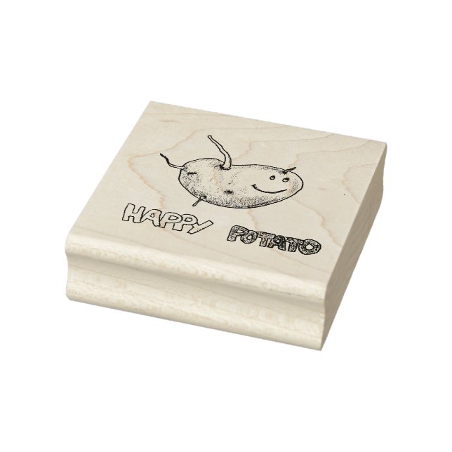 Happy Potato Wood Art Stamp (Stamp)