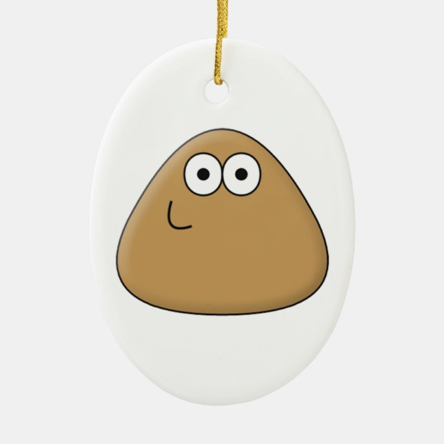 Happy Pou - Oval Ornament (Front)