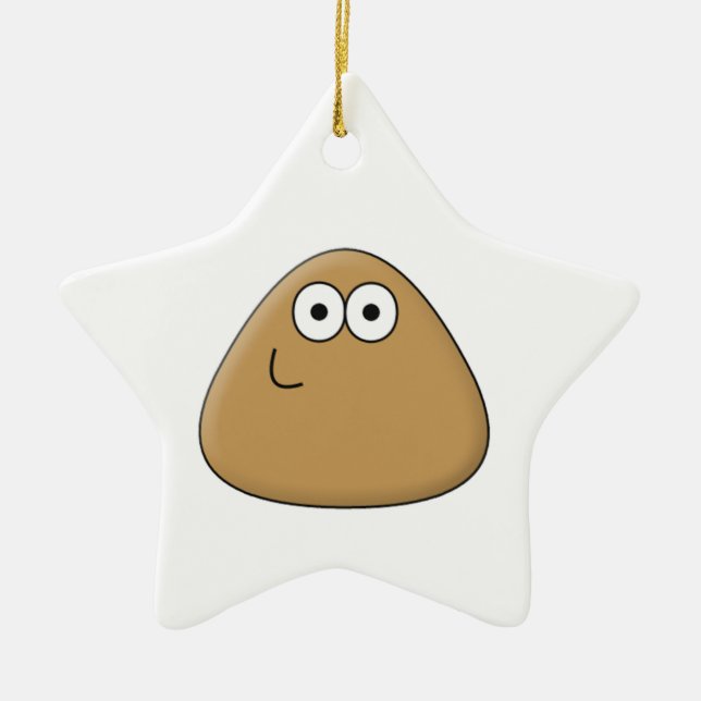 Happy Pou - Star Ornament (Front)