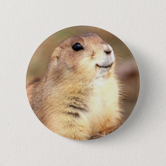 Happy Prairie dog button (Front)