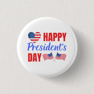 Happy President's Day  3 Cm Round Badge