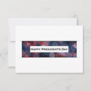 Happy President's Day bokeh Invitation