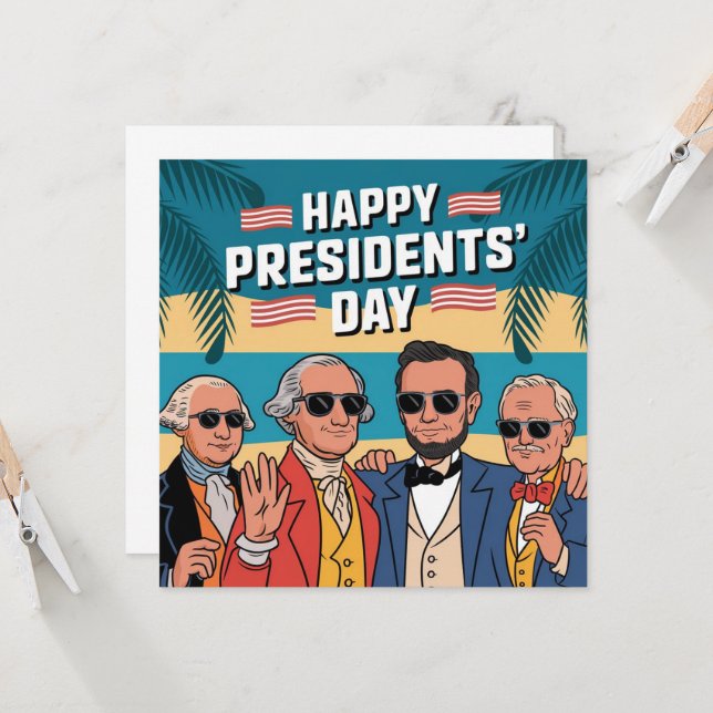 happy presidents day  card (Front/Back In Situ)
