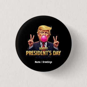 Happy President's Day Celebrate Patriotism Freedom 3 Cm Round Badge