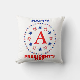 Happy President's day custom monogram Cushion