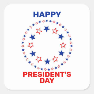 Happy President's day Square Sticker