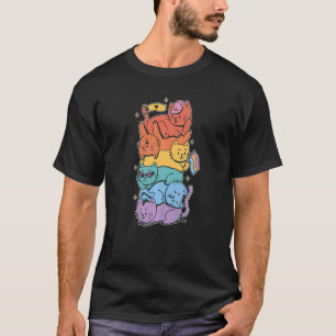 Happy Pride Lgbtq Cute Cat Pet Pride Month T-Shirt