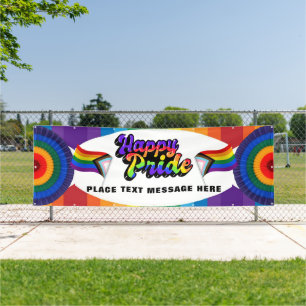 HAPPY PRIDE LGBTQIA+ Gay Parade-Wall Personalised Banner