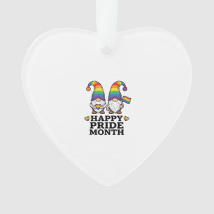 Happy Pride Month Gnome Vintage Rainbow Shirt_1 Ornament