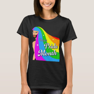 Happy Pride Month Love Rainbow Peace Sign Lesbian T-Shirt