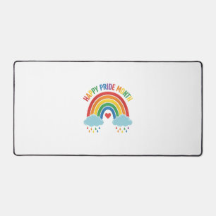 Happy Pride Month Rainbow Vintage Engraving Design Desk Mat