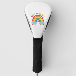 Happy Pride Month Rainbow Vintage Engraving Design Golf Head Cover