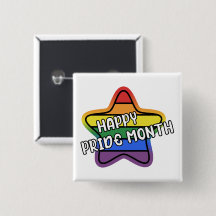 Happy Pride Month Star LGBTQ Rainbow Flag Stripes
