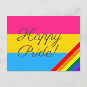 Happy Pride Pansexual Flag Postcard