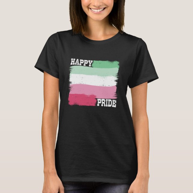Happy Pride Rainbow LGBTQIA+ Community Proud Ally  T-Shirt (Front)