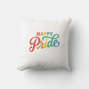 Happy Pride Vintage Rainbow Typography Shirt_1 Cushion