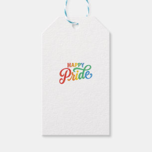 Happy Pride Vintage Rainbow Typography Shirt_1 Gift Tags