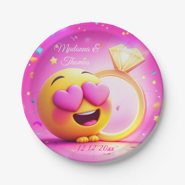 Happy Proposal Paper Plate (Front)