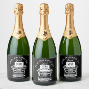Happy Publication Day Personalised Sparkling Wine Label