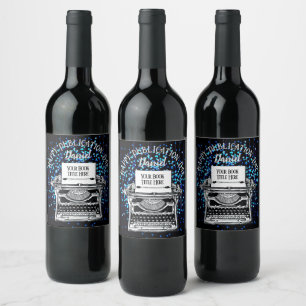Happy Publication Day Personalised Starry 2 Wine Label