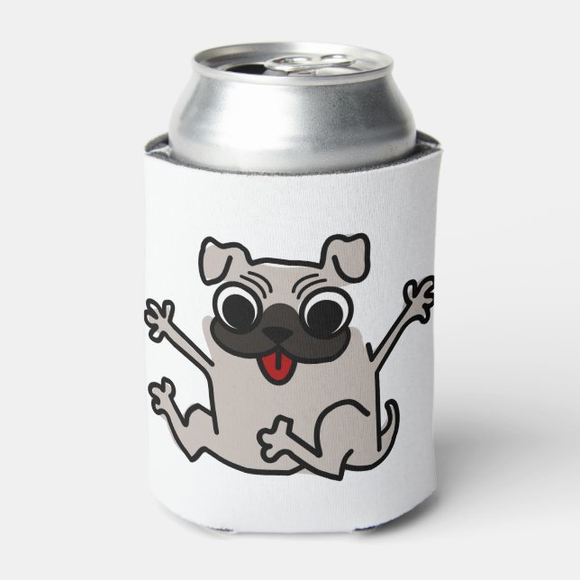 Happy Pug Can Cooler (Can Front)
