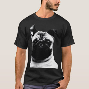 Happy Pug Dog Portrait - Cute Puppy Face T-Shirt