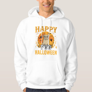 Happy Pug Halloween Spooky Dog Design_1 Hoodie