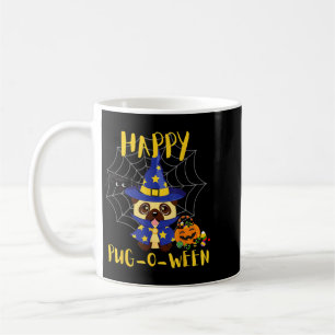 Happy Pug-O-Ween Funny Dog Pug Halloween Coffee Mug