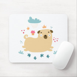 Happy Puggy Mouse Pad