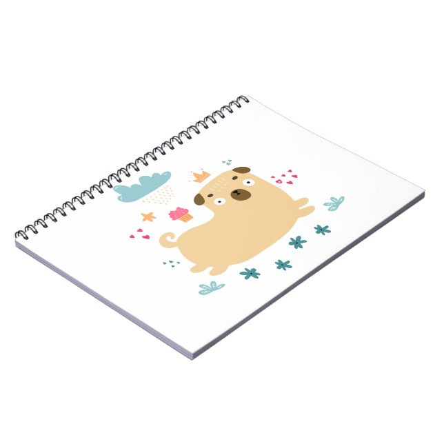 Happy Puggy Photo Notebook (Left Side)