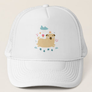 Happy Puggy Trucker Hat