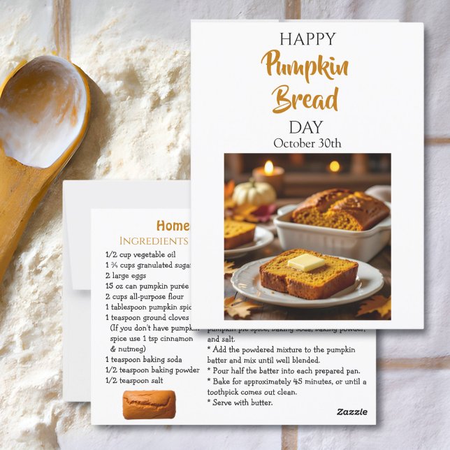 Happy Pumpkin Bread Day | October 30th Postcard (Creator Uploaded)
