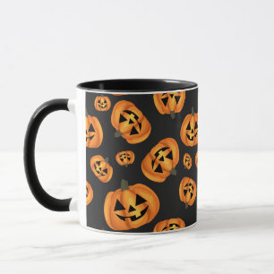 Happy Pumpkin Face   Halloween Mug