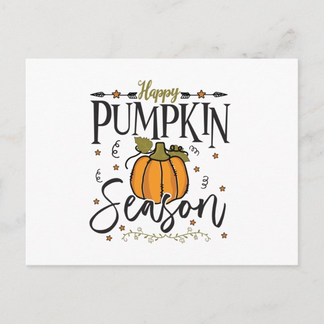 Happy pumpkin season postcard (Front)