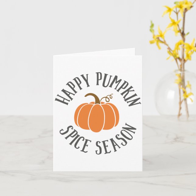 Happy Pumpkin Spice Season Card (Yellow Flower)