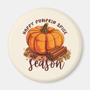 Happy Pumpkin Spice Season – Cosy Autumn Vibes Magnet