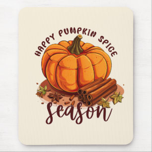 Happy Pumpkin Spice Season – Cosy Autumn Vibes Mouse Mat