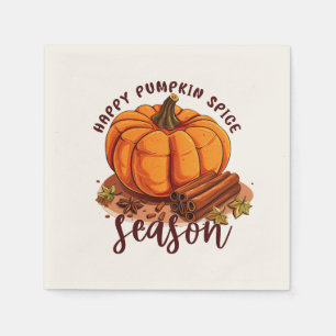 Happy Pumpkin Spice Season – Cosy Autumn Vibes Napkin