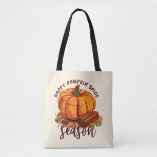 Happy Pumpkin Spice Season – Cosy Autumn Vibes Tote Bag