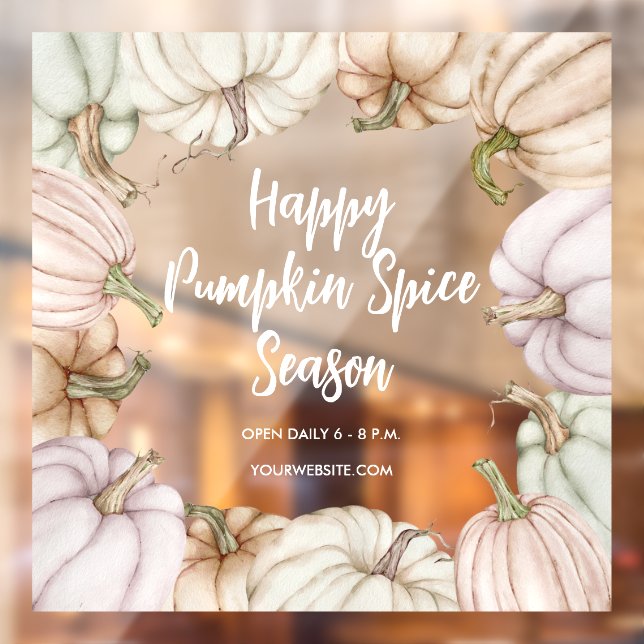 Happy Pumpkin Spice Window Cling (Sheet 2)