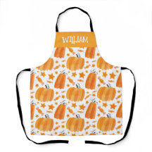 Happy Pumpkins All Over Print Kitchen Apron