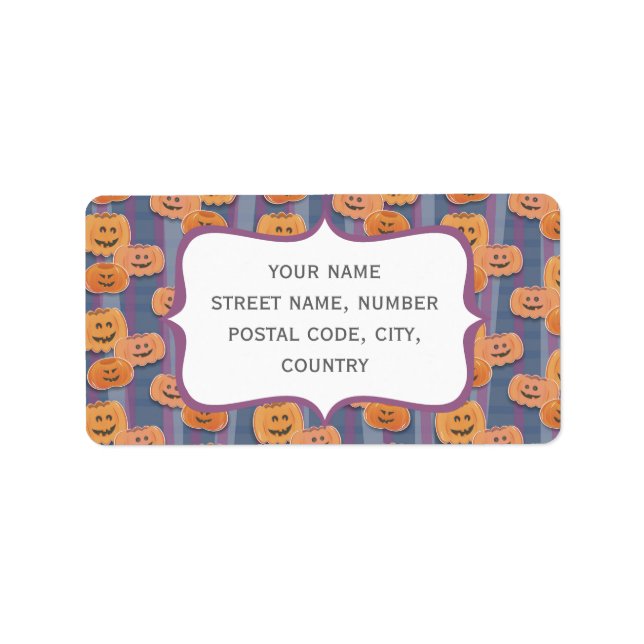 happy pumpkins label (Front)