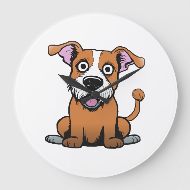 Happy Pup Parade Large Clock (Front)