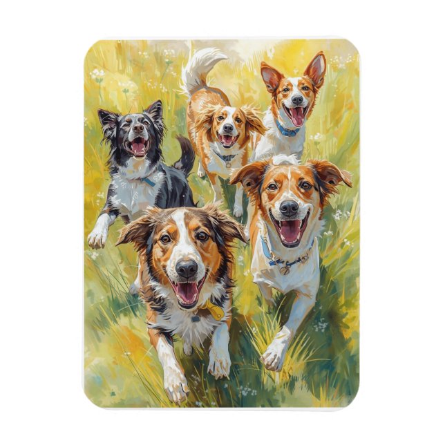 Happy Puppies  Magnet (Vertical)