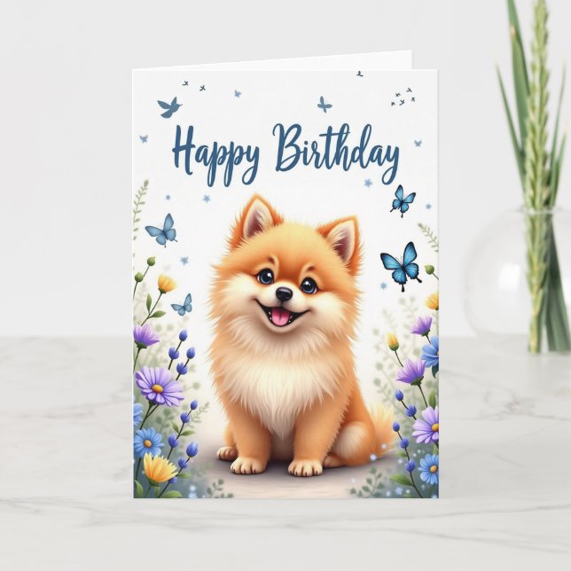 Happy Puppy Birthday Card (Front)